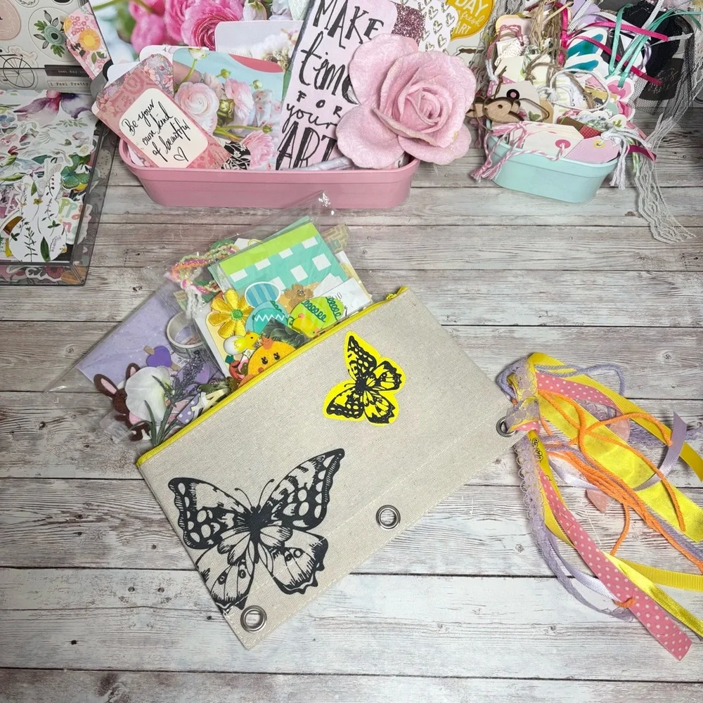 Spring Easter Junk Journal Kit & Planner Decor Supplies Scrapbook Lot Ephemera